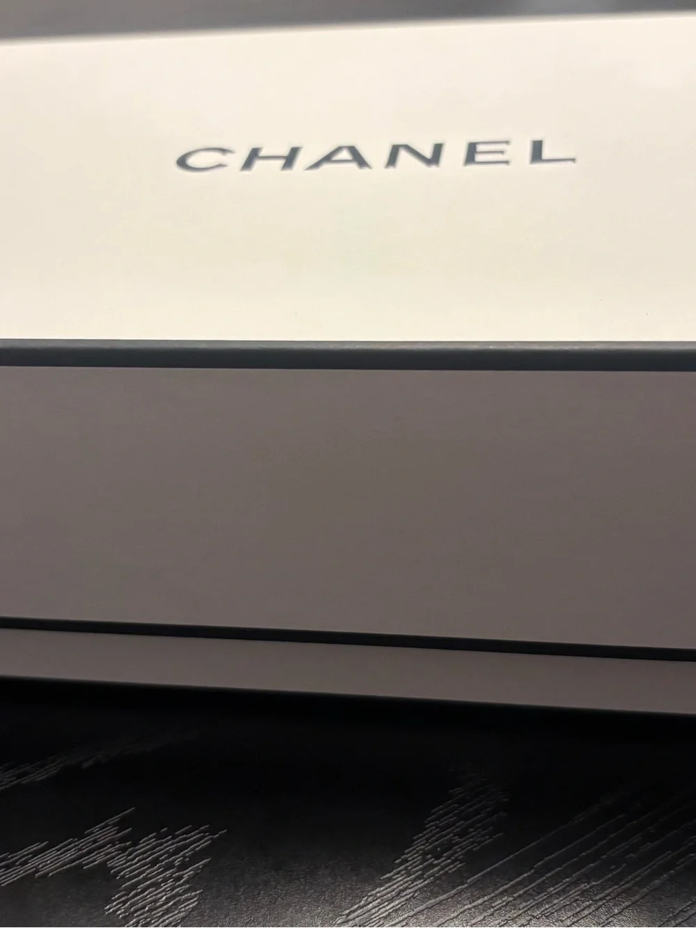 CHANEL White and Black Branded Box